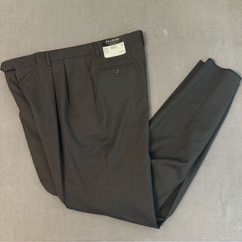 Jos A Bank Executive Pleated Wool Suit Pants Mens 40 Short 40S